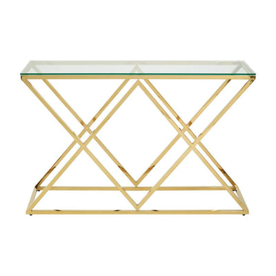 Noosa & Co. Living Alustre Gold Finish Console Table House of Isabella UK