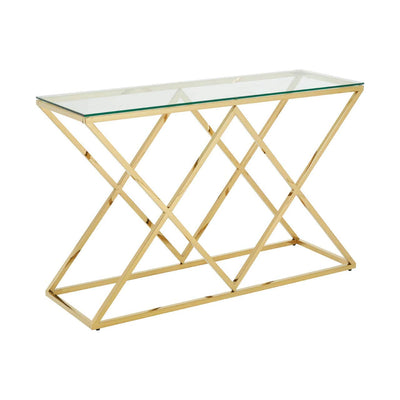 Noosa & Co. Living Alustre Gold Finish Console Table House of Isabella UK