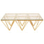 Alustre Gold Prismatic Coffee Table.
