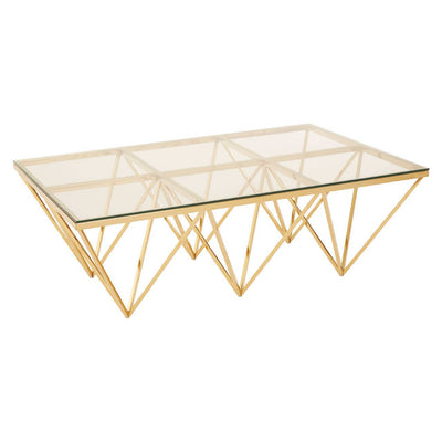 Noosa & Co. Living Alustre Gold Prismatic Coffee Table House of Isabella UK