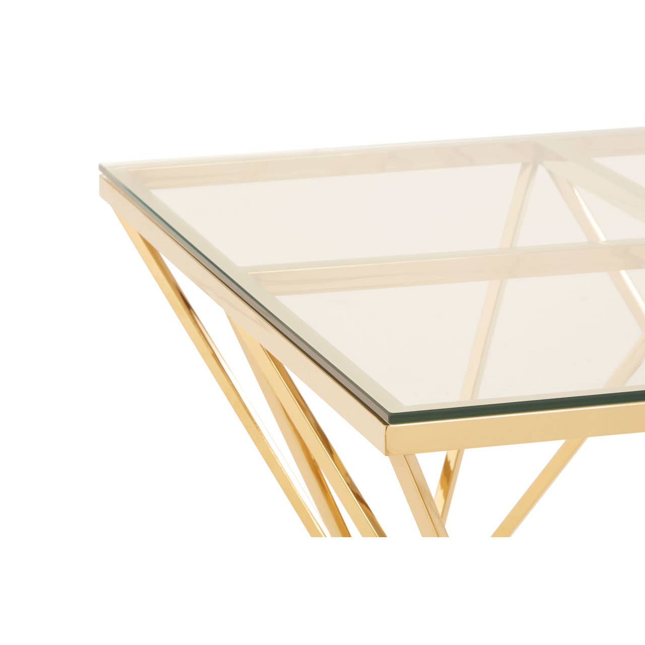 Noosa & Co. Living Alustre Gold Prismatic Coffee Table House of Isabella UK