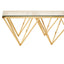 Alustre Gold Prismatic Coffee Table.