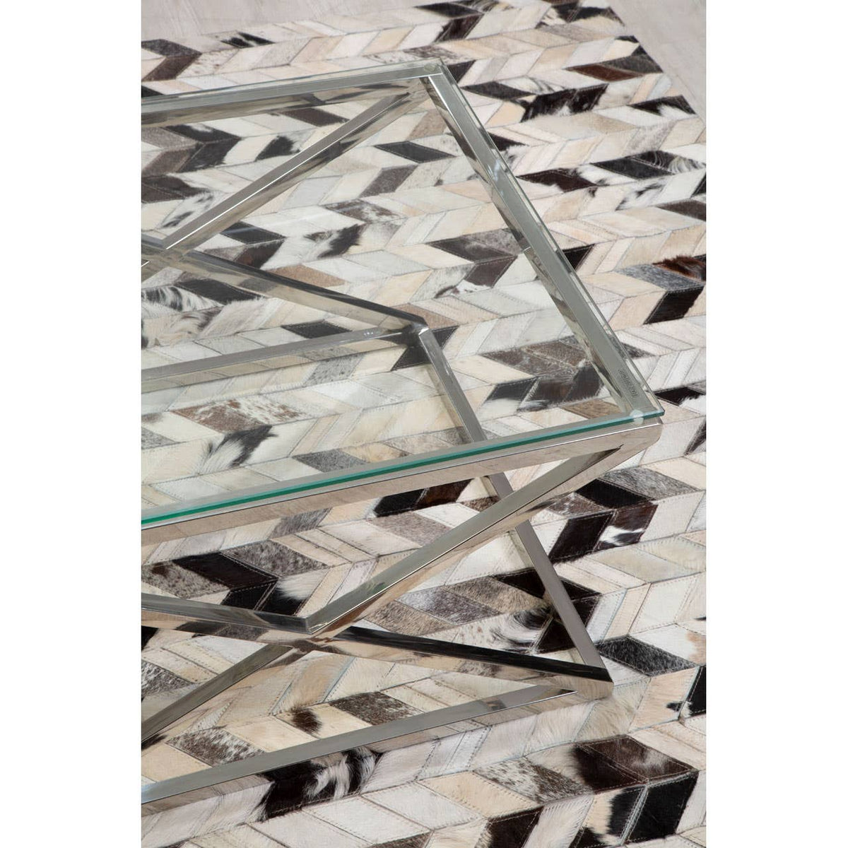 Alustre Inverted Prism Base Coffee Table.