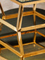 Alustre Large Gold Finish Diamond End Table.