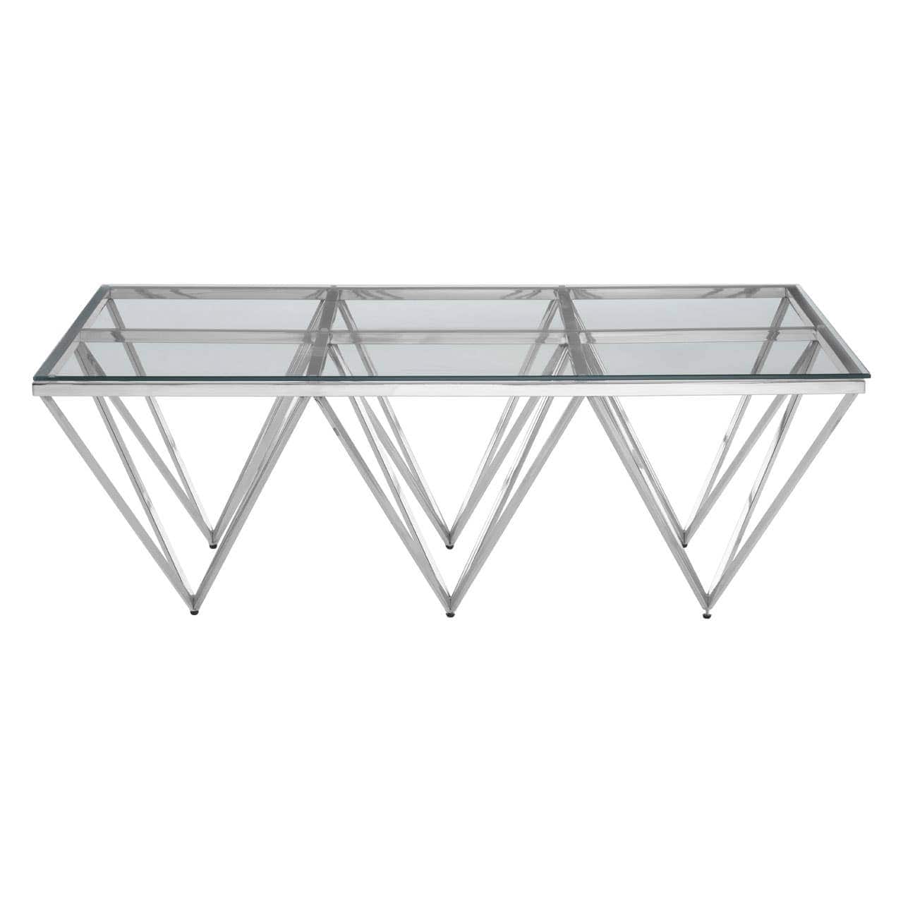 Noosa & Co. Living Alustre Prismatic Silver Base Coffee Table House of Isabella UK