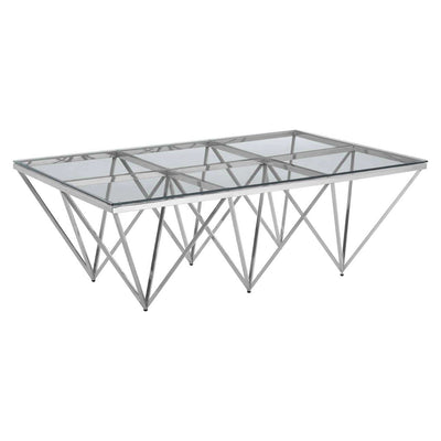 Noosa & Co. Living Alustre Prismatic Silver Base Coffee Table House of Isabella UK