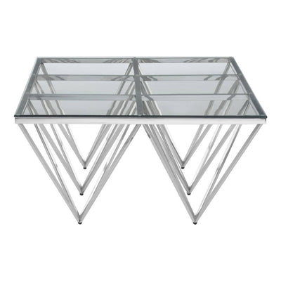 Noosa & Co. Living Alustre Prismatic Silver Base Coffee Table House of Isabella UK