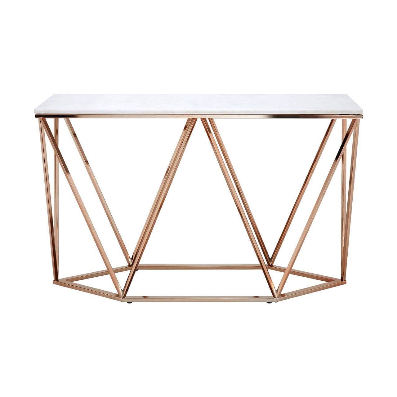 Noosa & Co. Living Alustre Rectangular Champagne Console Table House of Isabella UK