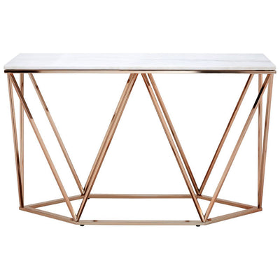 Noosa & Co. Living Alustre Rectangular Champagne Console Table House of Isabella UK