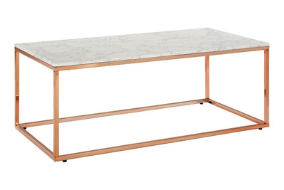 Noosa & Co. Living Alustre Rectangular White Marble Coffee Table House of Isabella UK