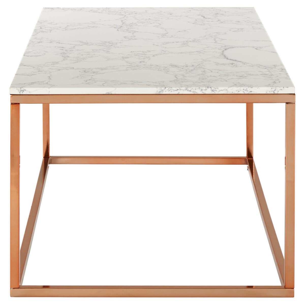 Noosa & Co. Living Alustre Rectangular White Marble Coffee Table House of Isabella UK