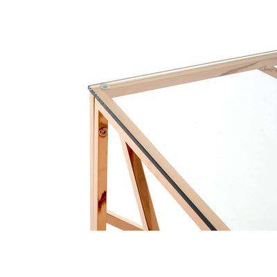 Noosa & Co. Living Alustre Rose Gold Geometric Console Table House of Isabella UK