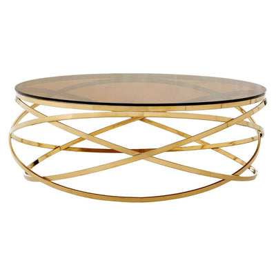 Noosa & Co. Living Alustre Round Champagne Base Coffee Table House of Isabella UK