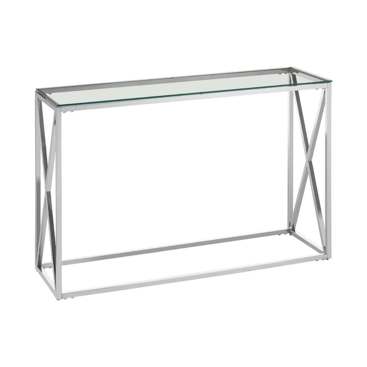 Alustre Silver Cross Design Console Table.