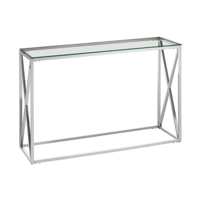 Noosa & Co. Living Alustre Silver Cross Design Console Table House of Isabella UK