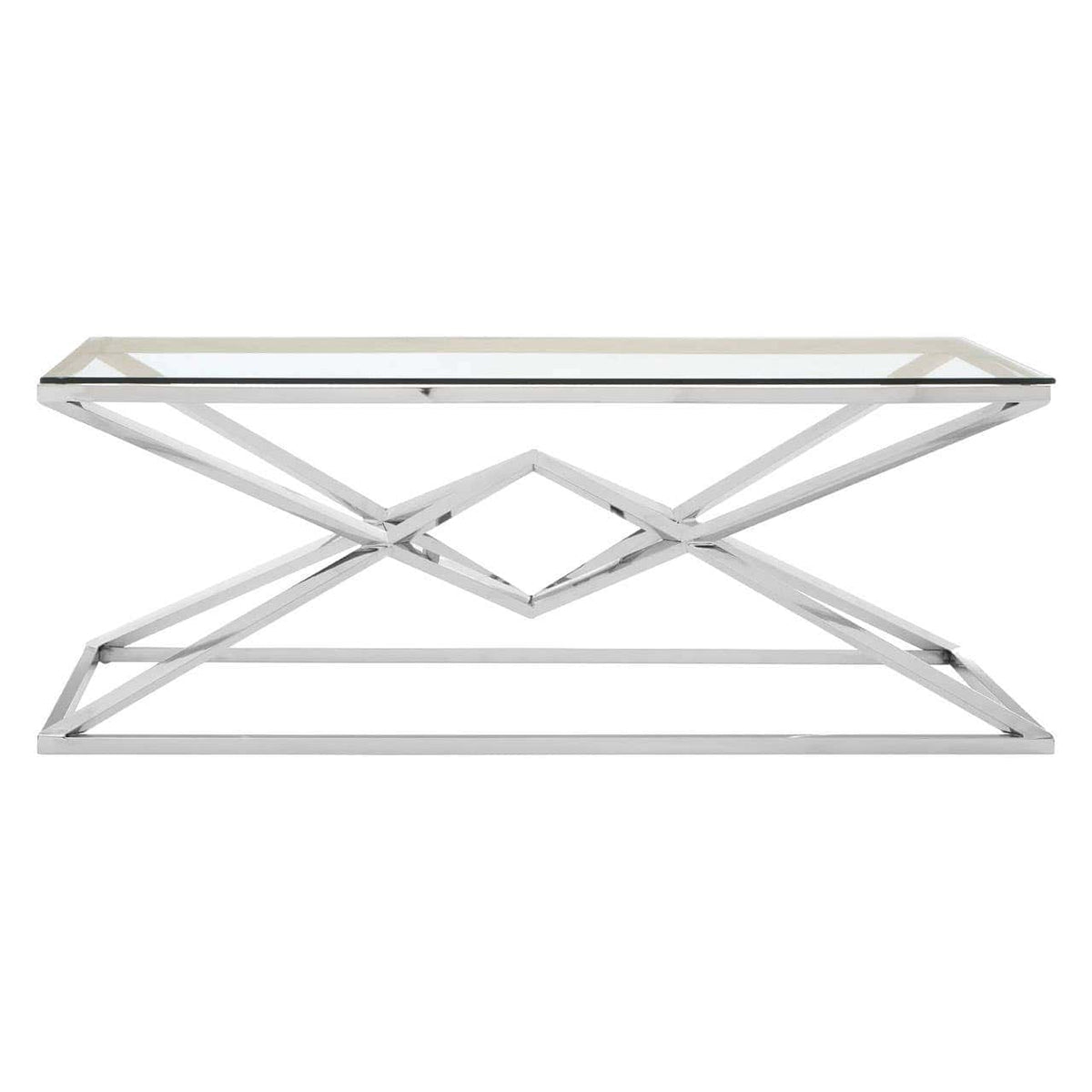 Alustre Silver Rectangular Coffee Table.