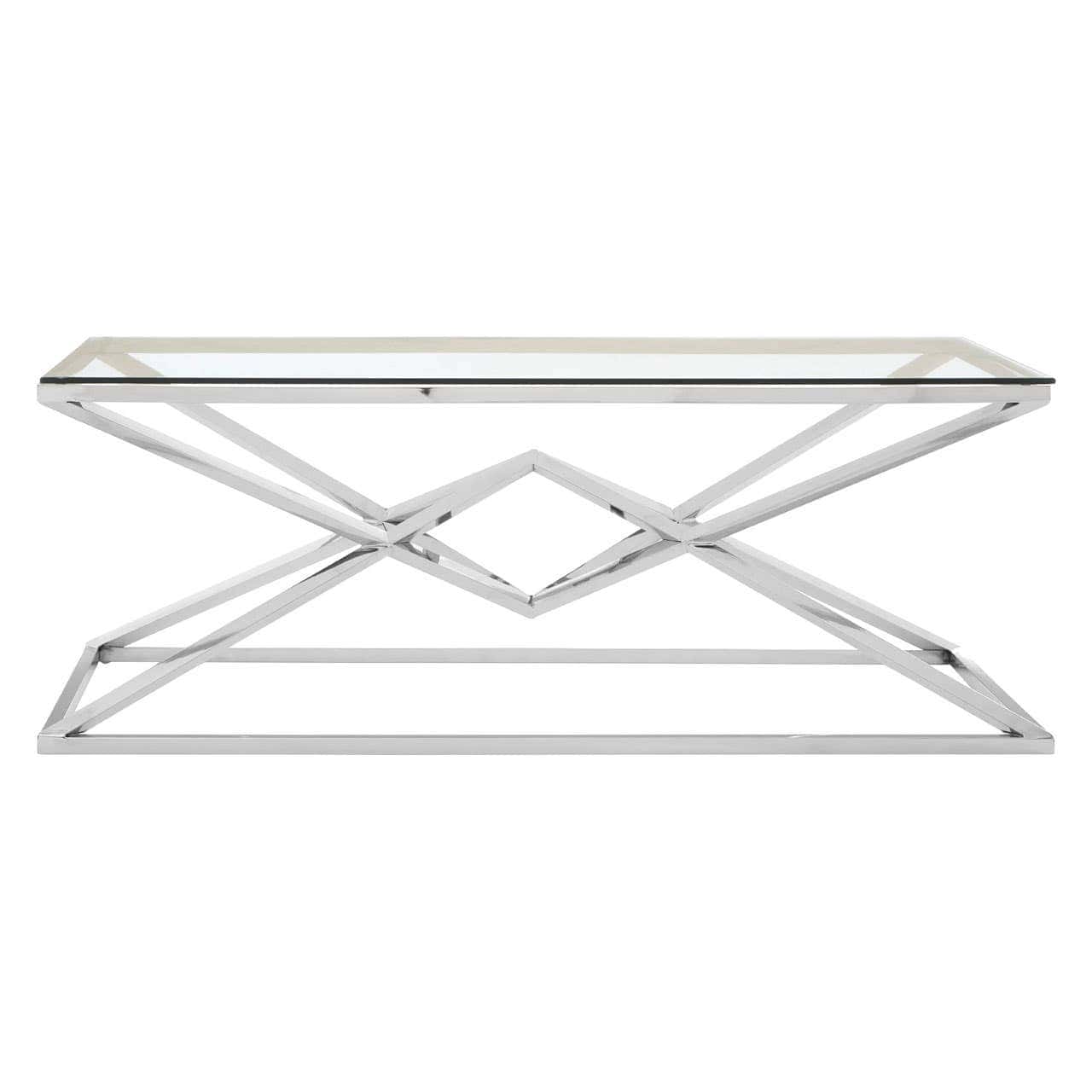 Noosa & Co. Living Alustre Silver Rectangular Coffee Table House of Isabella UK