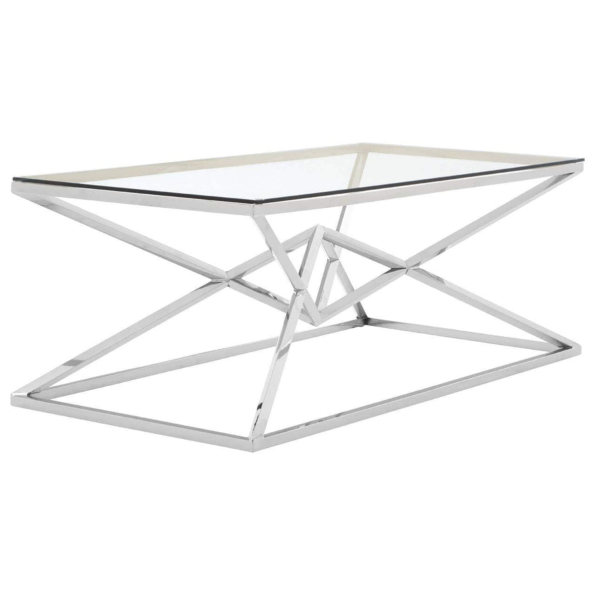 Alustre Silver Rectangular Coffee Table.