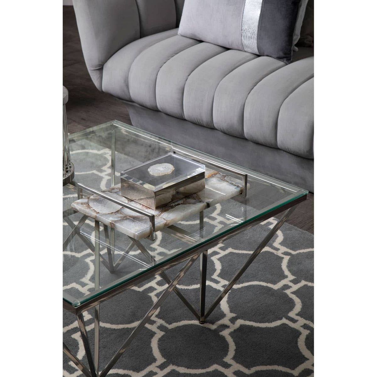 Alustre Spike Base Coffee Table.