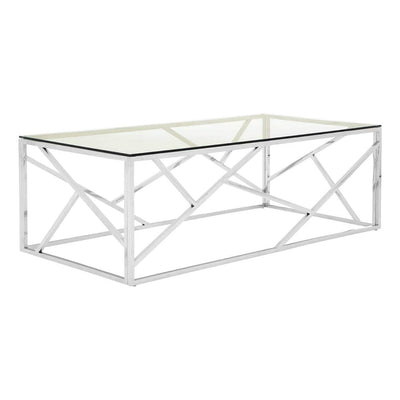 Noosa & Co. Living Alustre Stainless Steel Geometric Coffee Table House of Isabella UK