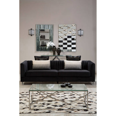 Noosa & Co. Living Alustre Stainless Steel Geometric Coffee Table House of Isabella UK