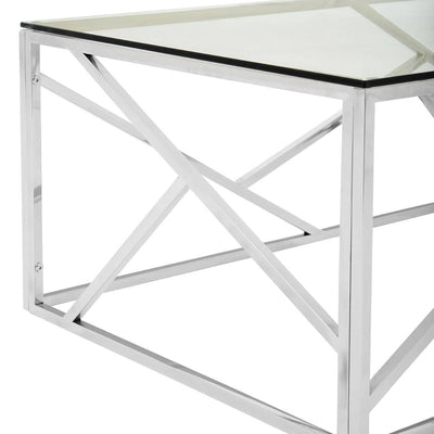 Noosa & Co. Living Alustre Stainless Steel Geometric Coffee Table House of Isabella UK