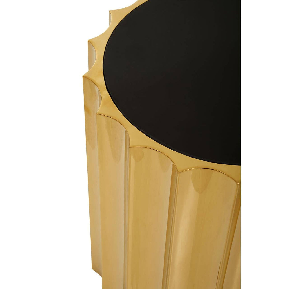 Noosa & Co. Living Alvaro Black And Titanium Round Side Table House of Isabella UK