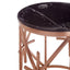 Noosa & Co. Living Alvaro Black Marble And Rose Gold Side Table House of Isabella UK