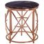 Noosa & Co. Living Alvaro Black Marble And Rose Gold Side Table House of Isabella UK