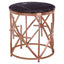 Noosa & Co. Living Alvaro Black Marble And Rose Gold Side Table House of Isabella UK