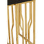 Noosa & Co. Living Alvaro Console Table in Gold and Black Glass Top House of Isabella UK