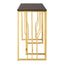 Noosa & Co. Living Alvaro Console Table in Gold and Black Glass Top House of Isabella UK