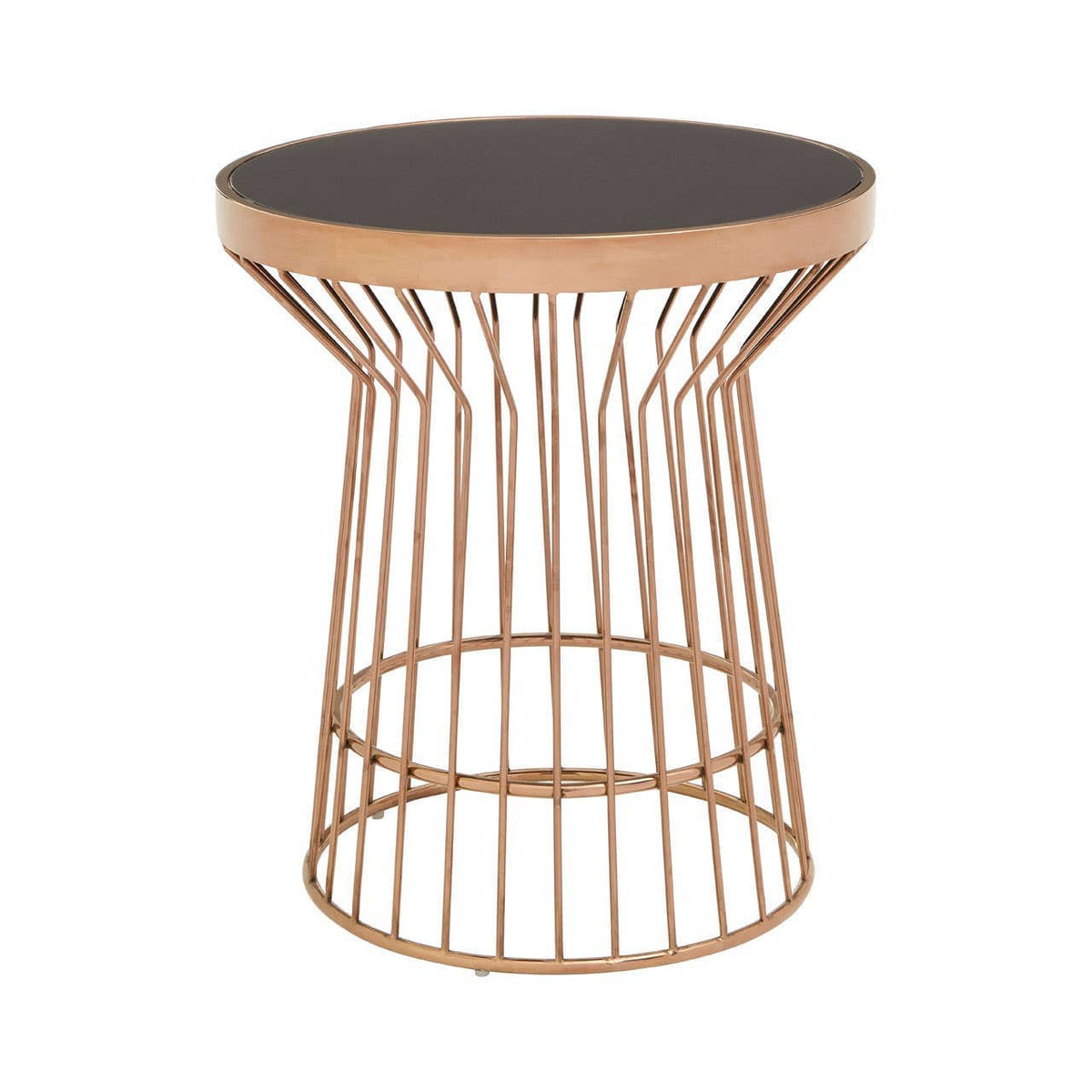 Noosa & Co. Living Alvaro Copper Finish Round Side Table House of Isabella UK