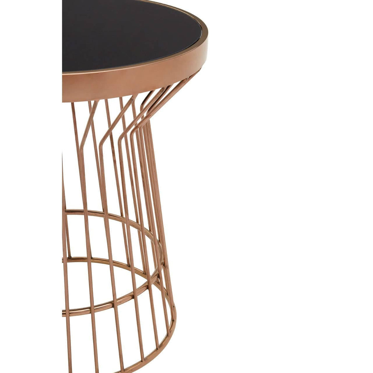 Noosa & Co. Living Alvaro Copper Finish Round Side Table House of Isabella UK