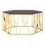 Noosa & Co. Living Alvaro Gold and Black Hexagonal Coffee Table House of Isabella UK
