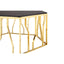 Noosa & Co. Living Alvaro Gold and Black Hexagonal Coffee Table House of Isabella UK