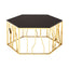 Noosa & Co. Living Alvaro Gold and Black Hexagonal Coffee Table House of Isabella UK