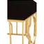 Noosa & Co. Living Alvaro Gold and Black Hexagonal Side Table House of Isabella UK