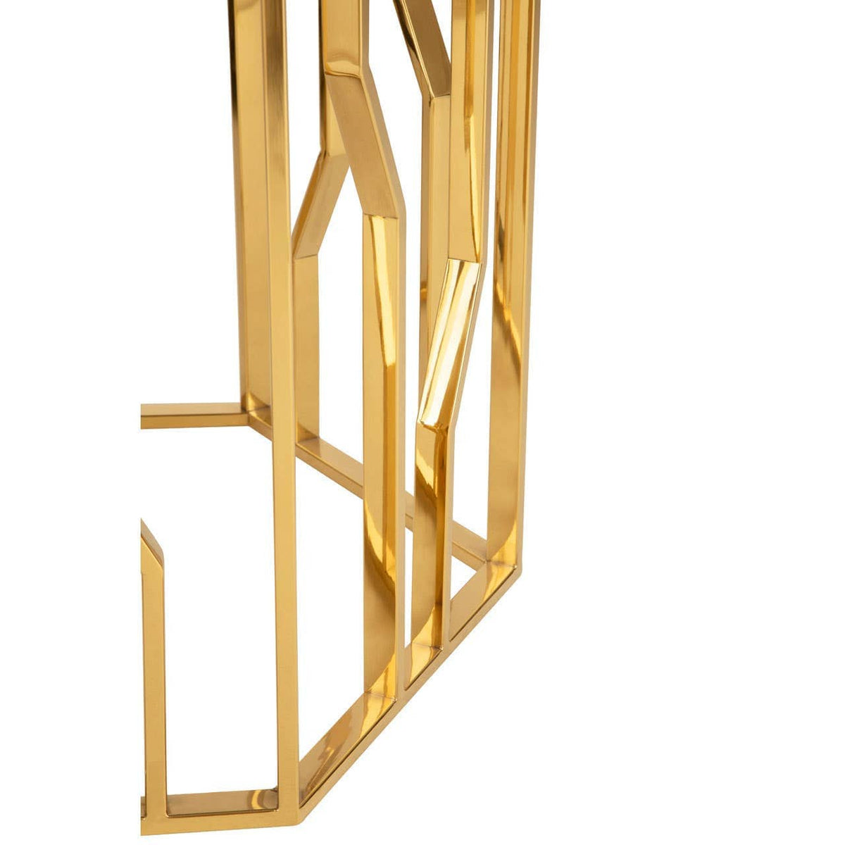 Noosa & Co. Living Alvaro Gold and Black Hexagonal Side Table House of Isabella UK