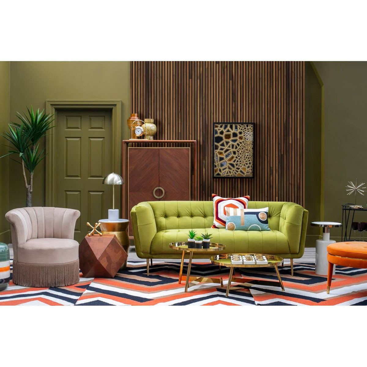 Noosa & Co. Living Alvaro Gold Set Of 2 Round Coffee Tables House of Isabella UK