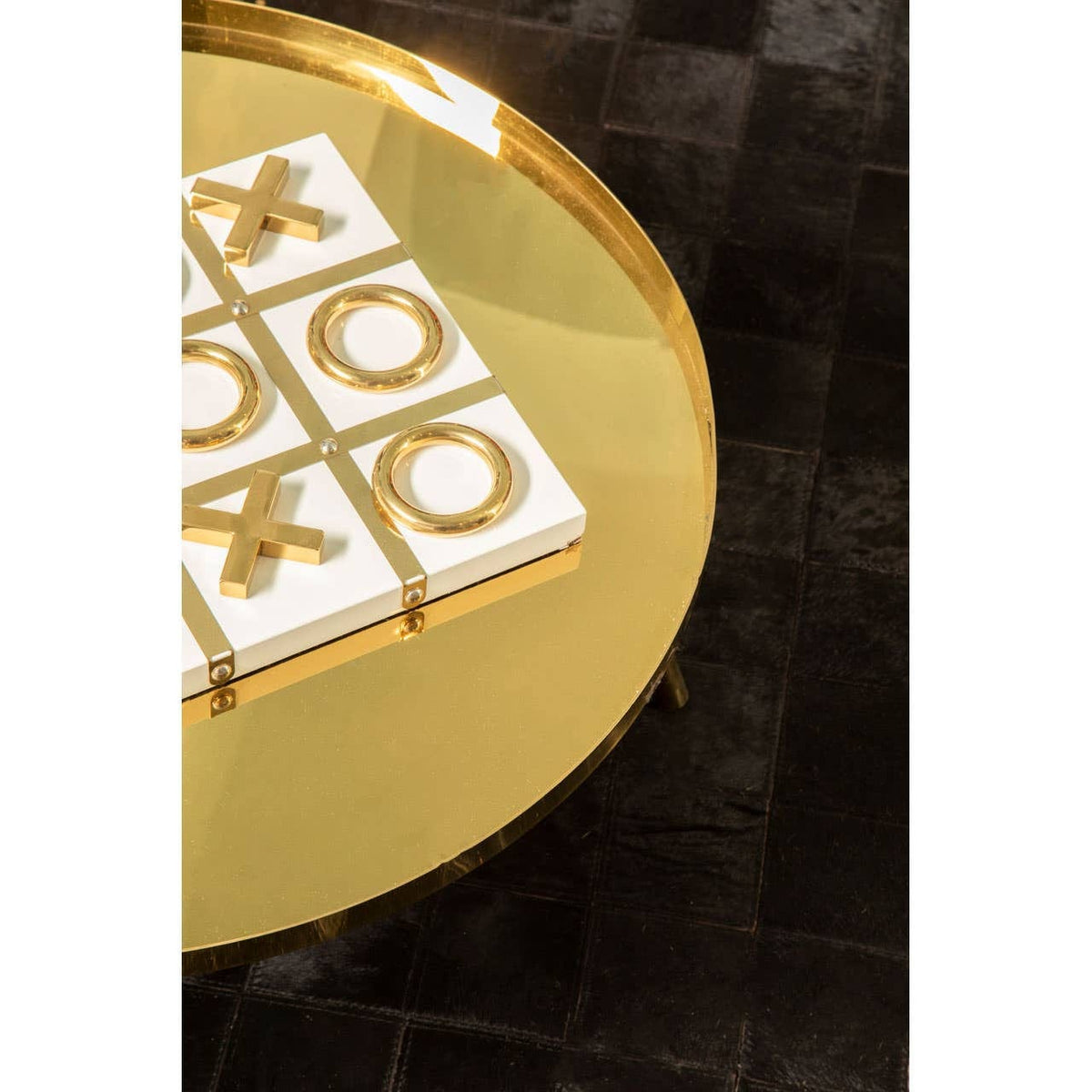 Noosa & Co. Living Alvaro Gold Set Of 2 Round Coffee Tables House of Isabella UK