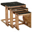 Noosa & Co. Living Alvaro Nest Of 3 Square Tables with Black Marble Top House of Isabella UK