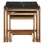 Noosa & Co. Living Alvaro Nest Of 3 Square Tables with Black Marble Top House of Isabella UK
