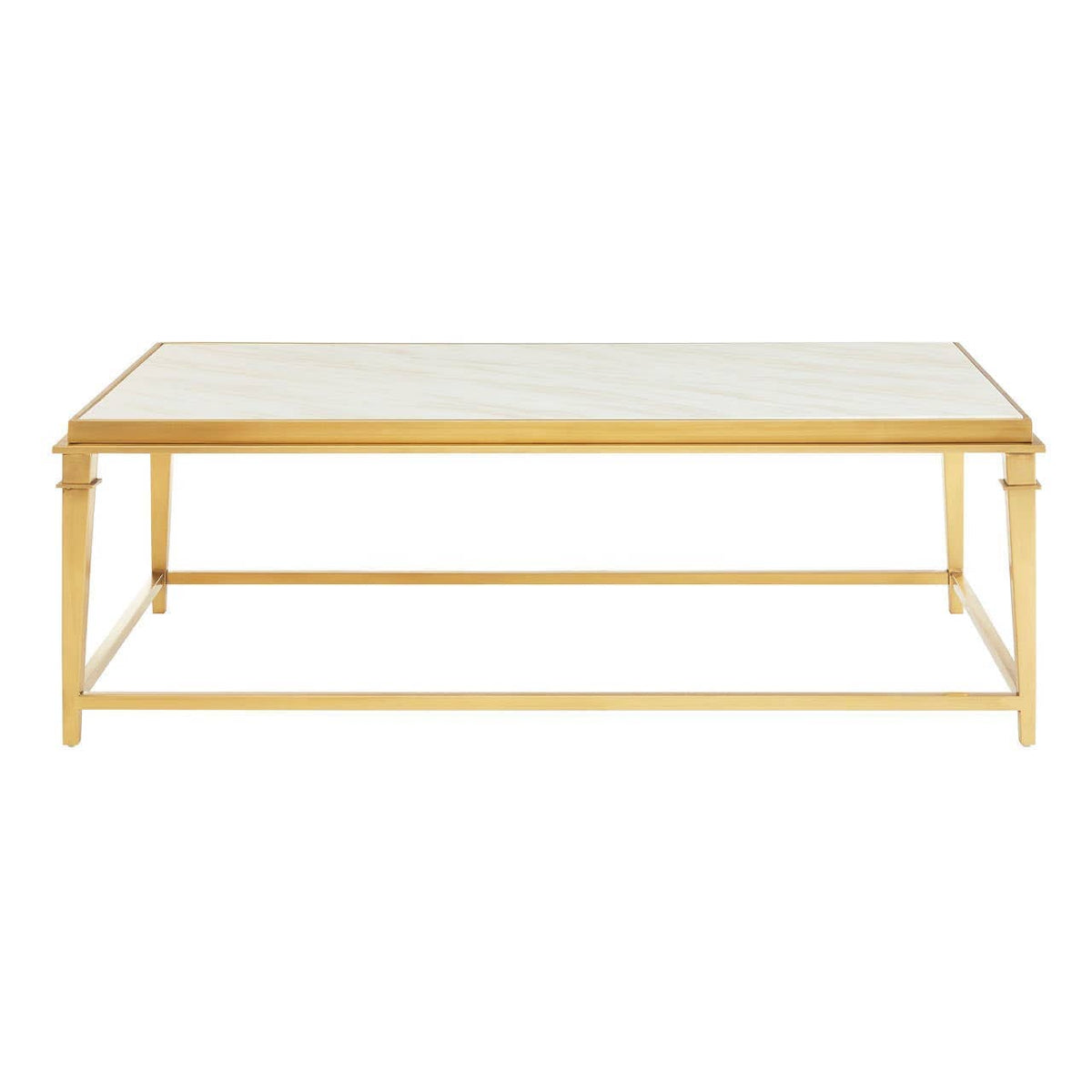 Noosa & Co. Living Alvaro Rectangular Coffee Table with White Marble Top House of Isabella UK