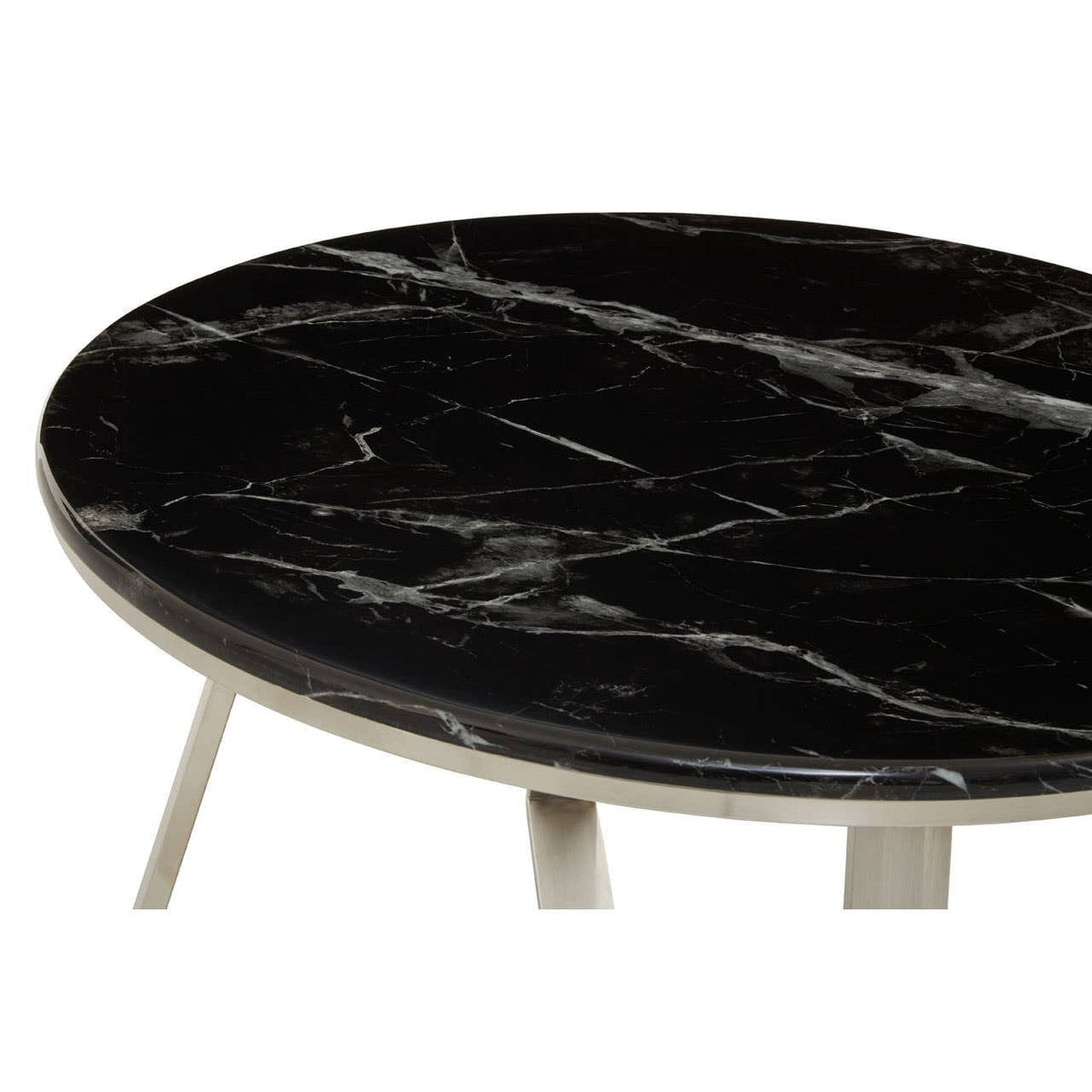 Noosa & Co. Living Alvaro Round Coffee Table With Black Marble Top House of Isabella UK