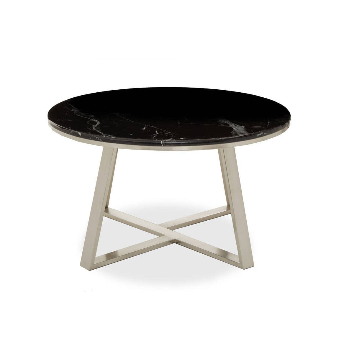 Noosa & Co. Living Alvaro Round Coffee Table With Black Marble Top House of Isabella UK