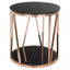 Noosa & Co. Living Alvaro Round Rose Gold Finish Side Table House of Isabella UK