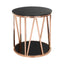 Noosa & Co. Living Alvaro Round Rose Gold Finish Side Table House of Isabella UK