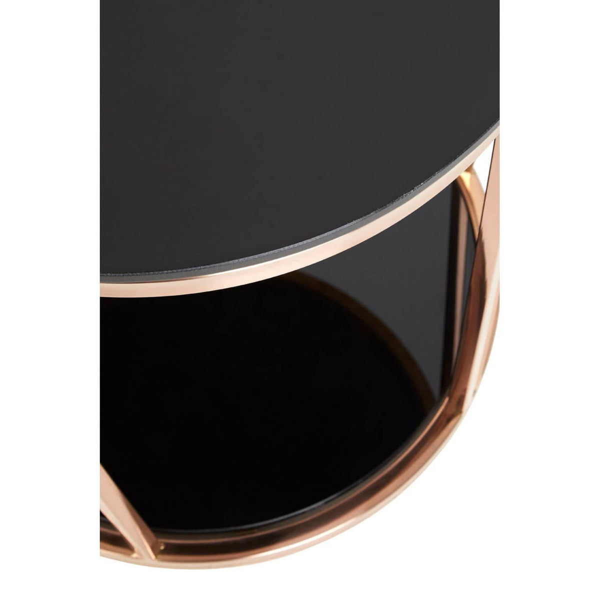 Noosa & Co. Living Alvaro Round Rose Gold Finish Side Table House of Isabella UK