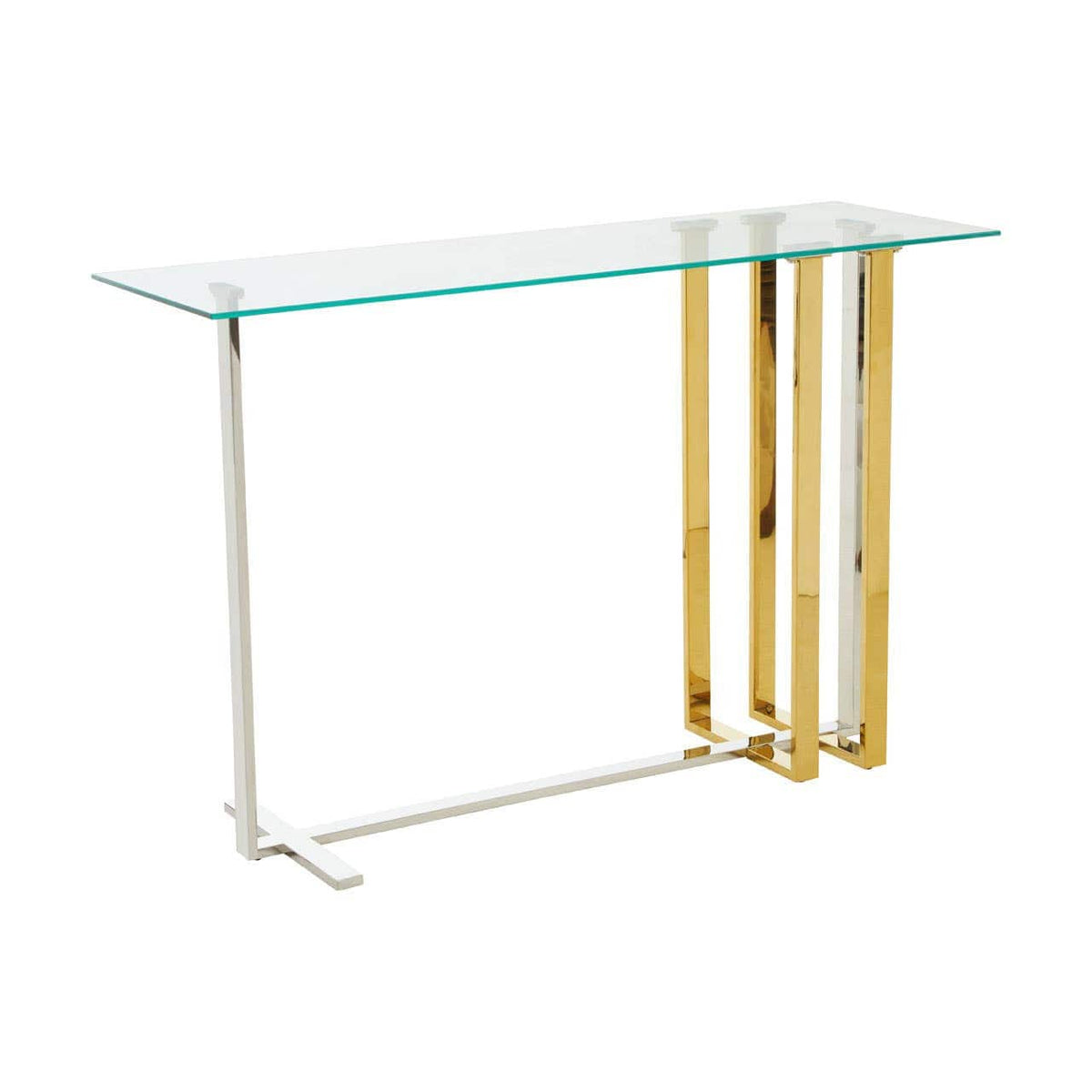 Noosa & Co. Living Alvea Silver and Gold Console Table House of Isabella UK